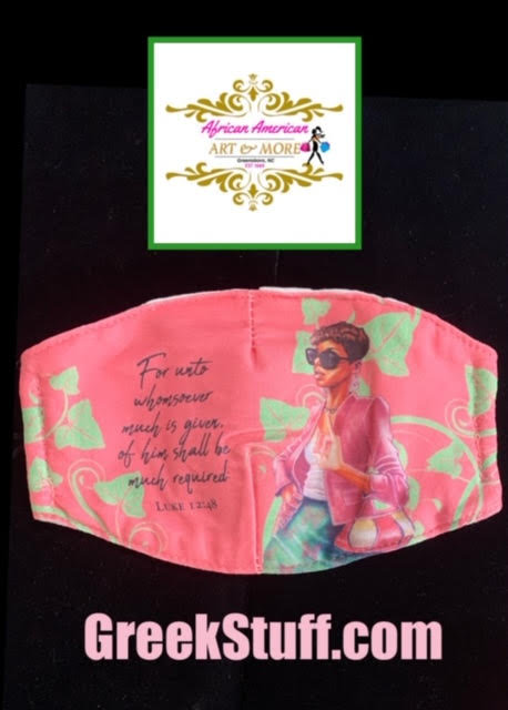 Pink & Green Face Mask