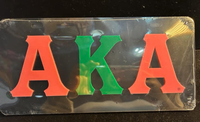 AKA Raised Letters Plate (Black BG)