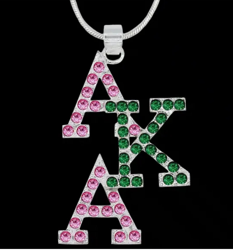 AKA Overlap Bling Necklace (Silver)