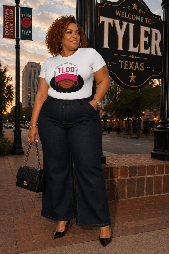 TLOD Ball Cap Lady Vinyl Tee (White)