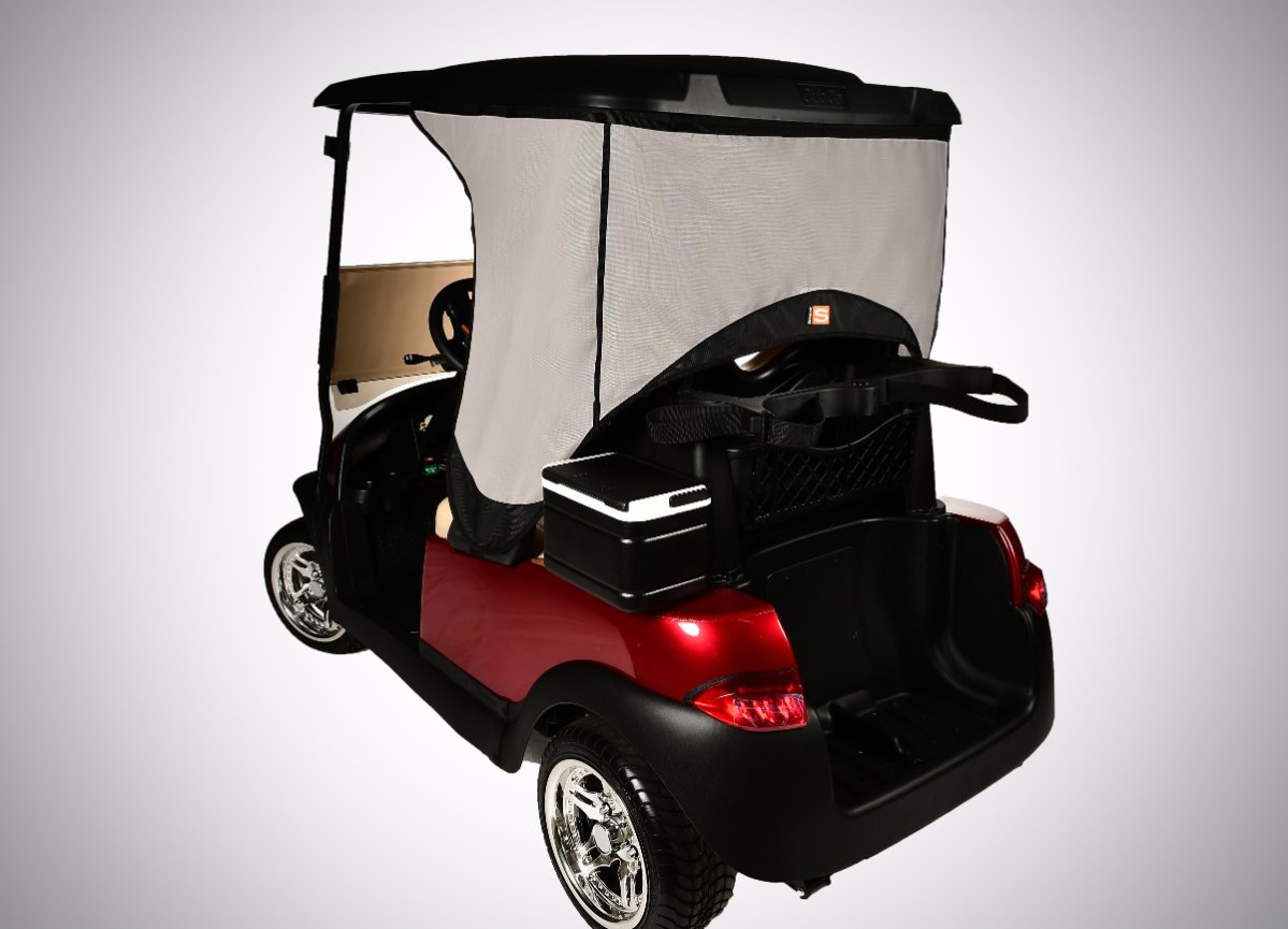 Gray EZGo RXV Shady's The Ultimate In Golf Cart Shade & UV Protection