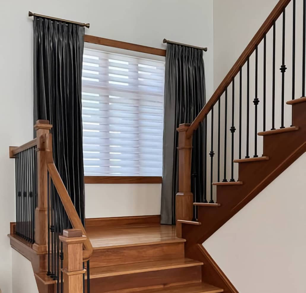 Fixed Panel Drapery Sophisticated Contrast - Stevenson Vestal - Drapery Workroom ...