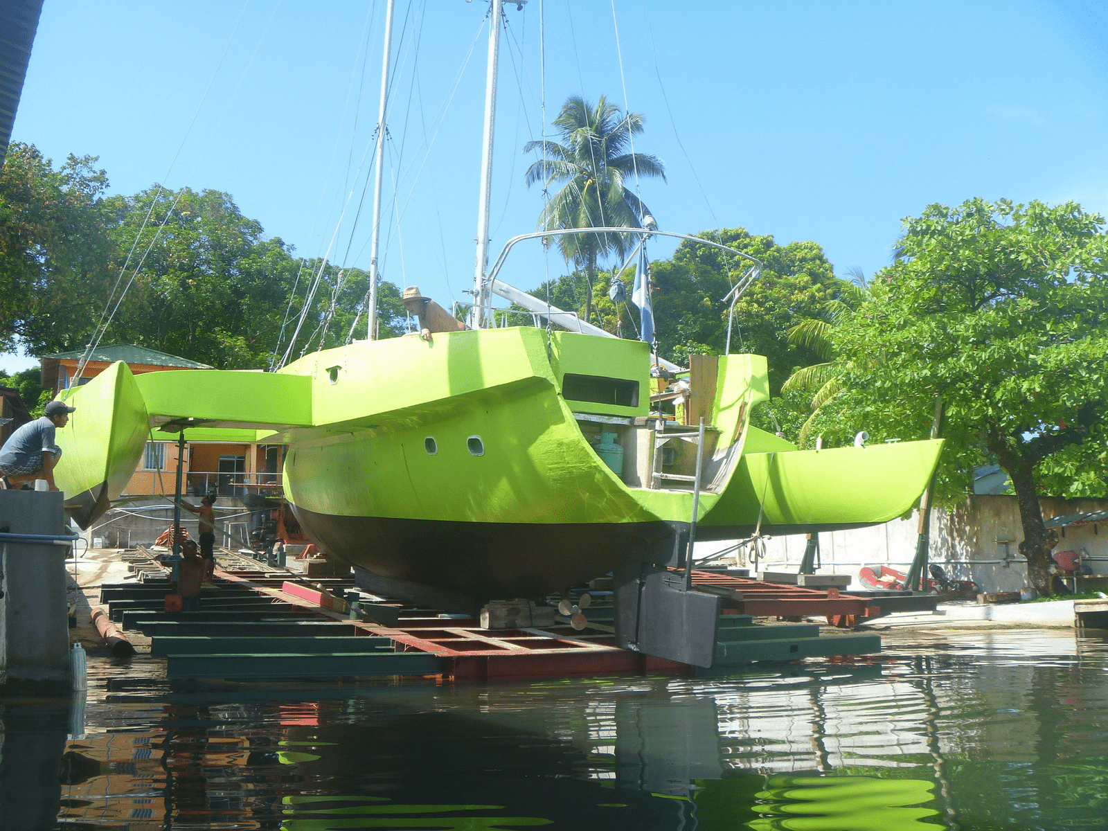 brown trimaran